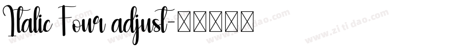 Italic Four adjust字体转换